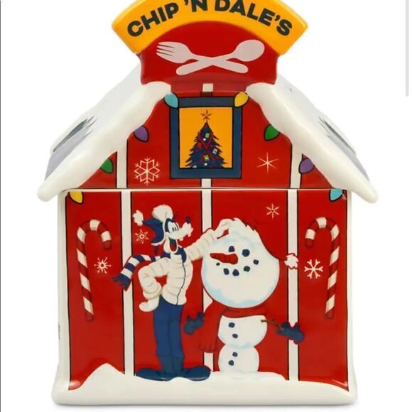 NWT Disney Parks Holiday Cookie Jar | Chip & Dale - Picture 5 of 5